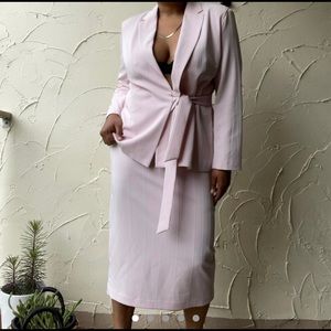 Vintage Jonathan Logan baby pink suit